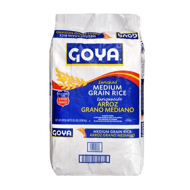 Goya Enriched Medium Grain Rice 20 lb