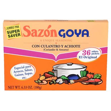 Goya Sazon with Culantro & Achiote, Jumbo Pack 6.33 oz