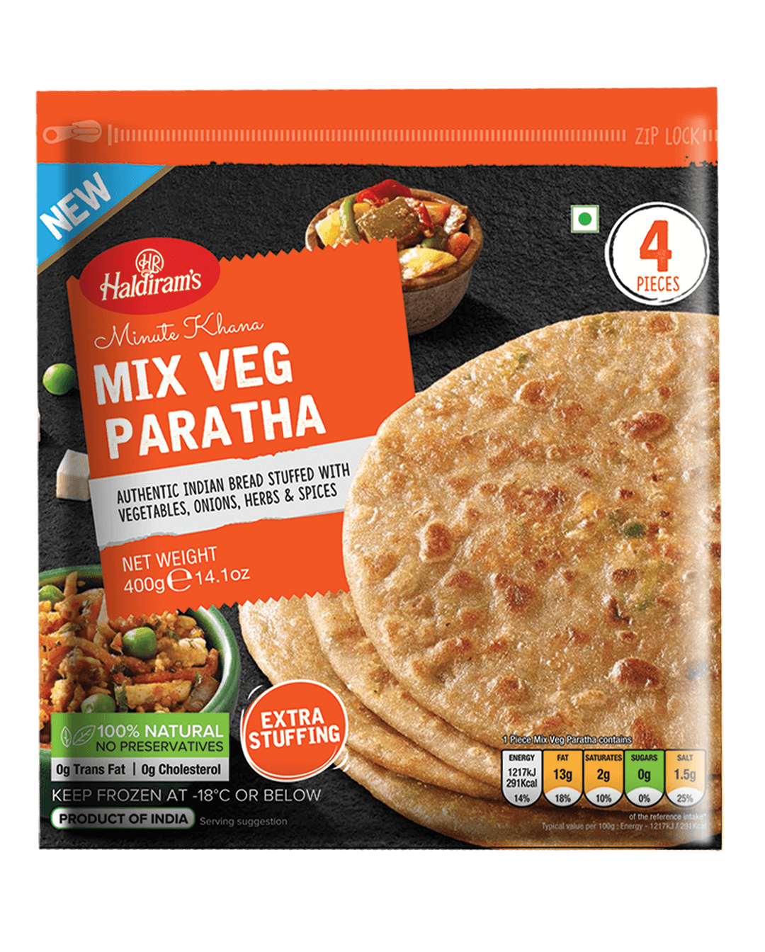 Haldiram Mix Veg Paratha