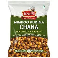 Jabsons Nimboo Pudina Chana roasted chickpeas packaging on a white background