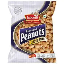 Packaged peanuts with Jabsco branding on a white background